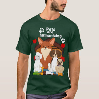 Tiere Haustiere vermenschlichen Mädchen T-Shirt