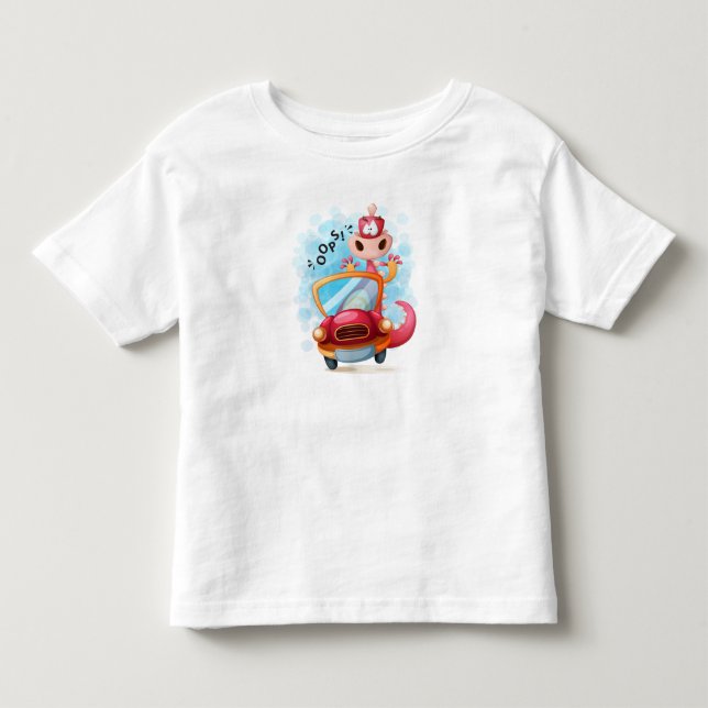 Tiere im Auto Nr. 4 Kleinkind T-shirt (Vorderseite)