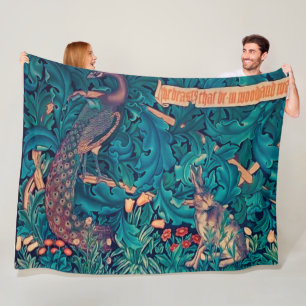 Tiere im Wald, William Morris Fleecedecke