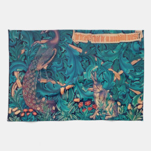 Tiere im Wald, William Morris Geschirrtuch