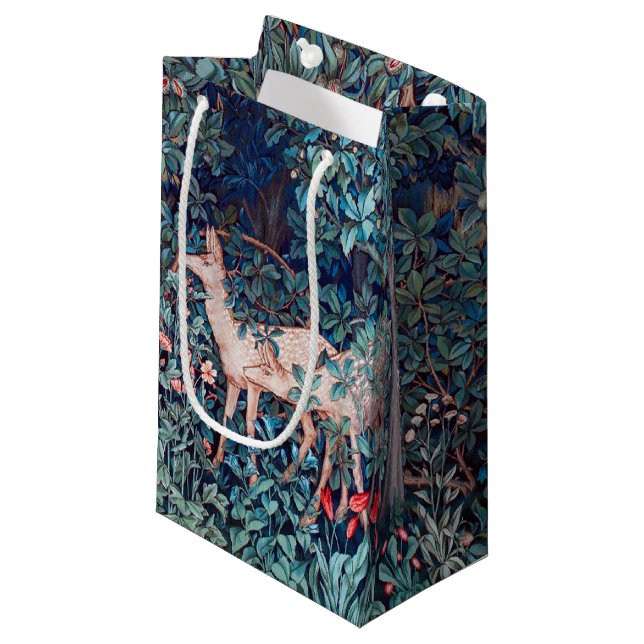 Tiere im Wald, William Morris Kleine Geschenktüte (Vorderseite Schrägansicht)