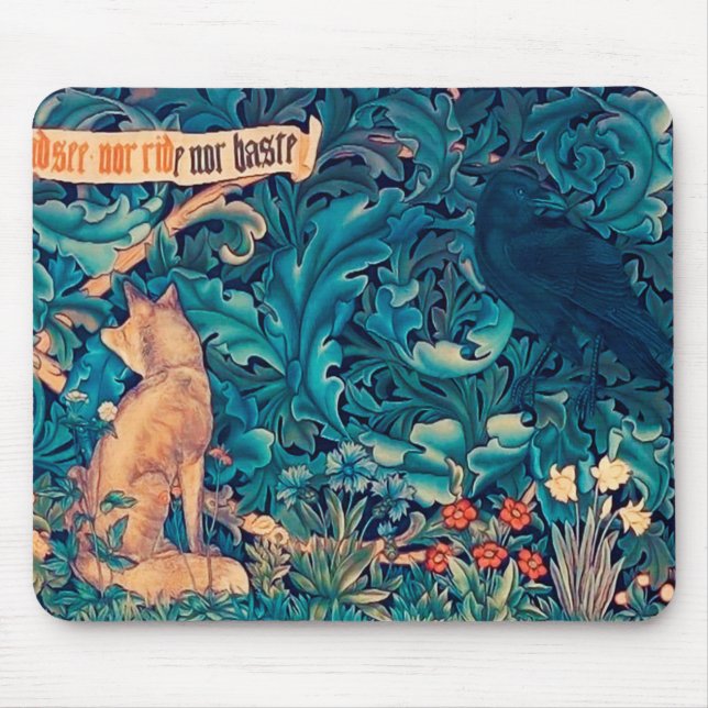 Tiere im Wald, William Morris Mouse Pad Mousepad (Vorne)