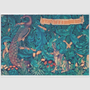 Tiere im Wald, William Morris Seidenpapier
