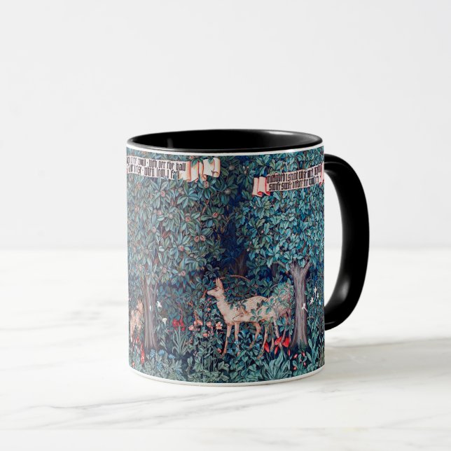 Tiere im Wald, William Morris Tasse (VorderseiteRechts)