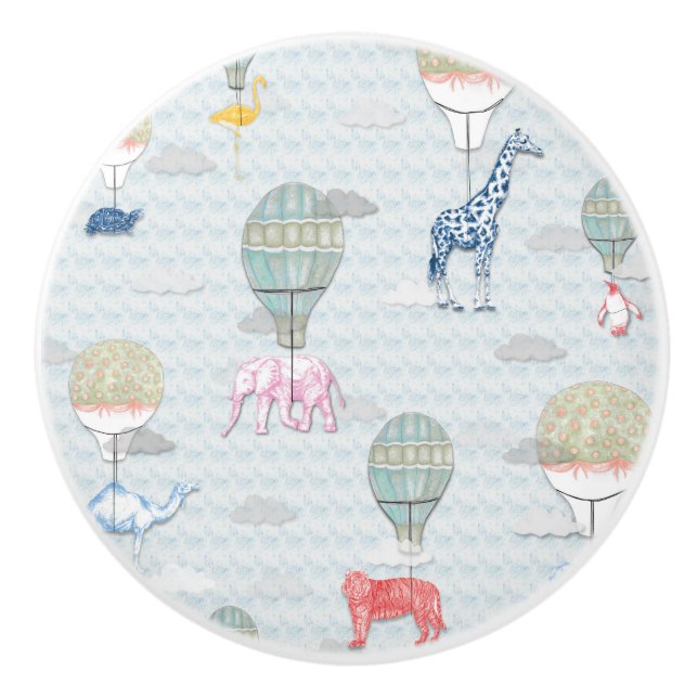 Tiere in der Heißluft steigt Keramik-Griff im Keramikknauf (Vorderseite)