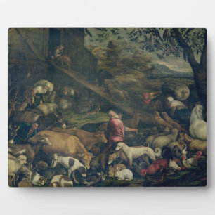 Tiere in die Arche (Öl auf Leinwand) Fotoplatte