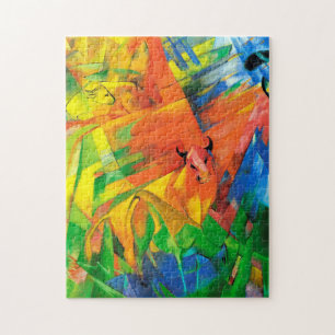 Tiere in einer Landschaft von Franz Marc