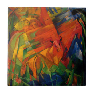 Tiere in einer Landschaft von Franz Marc Fliese