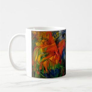 Tiere in einer Landschaft von Franz Marc Kaffeetasse