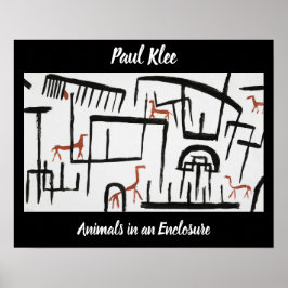 Tiere in einer Umschließung von Paul Klee Poster