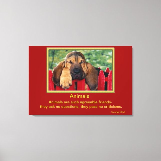 Tiere inspirierende Zitate 6 Leinwanddruck (Vorderseite)