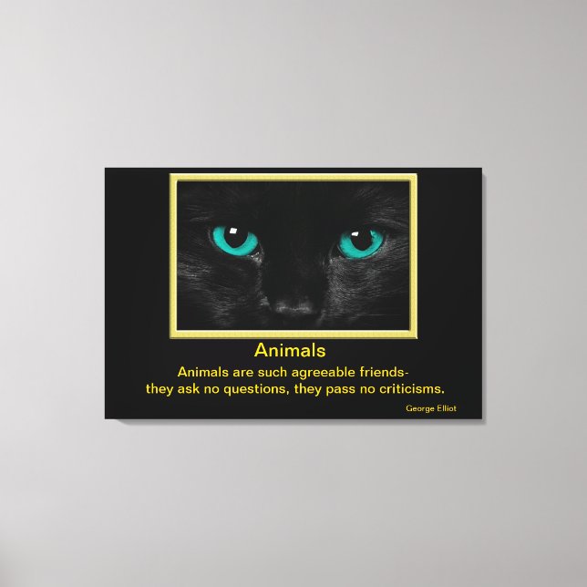 Tiere inspirierende Zitate 8 Leinwanddruck (Vorderseite)