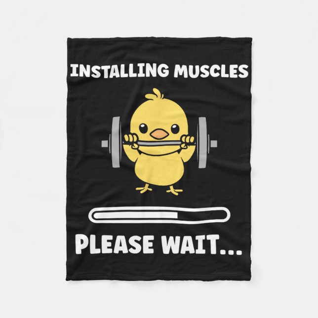 Tiere installieren Muskeln Fitness Bodybuilding Ch Fleecedecke (Vorderseite)