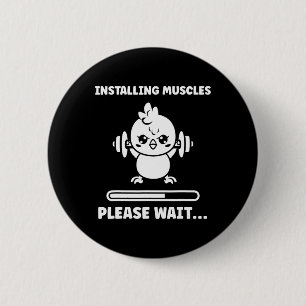 Tiere installieren Muskeln Fitness Bodybuilding Hu Button