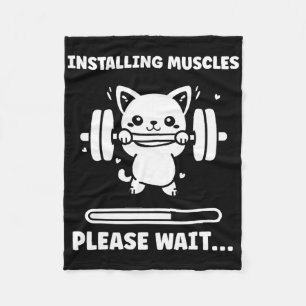 Tiere installieren Muskeln Fitness Bodybuilding Ka Fleecedecke