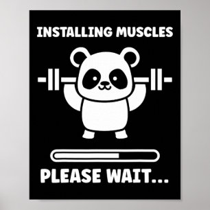 Tiere installieren Muskeln Fitness Bodybuilding Ko Poster