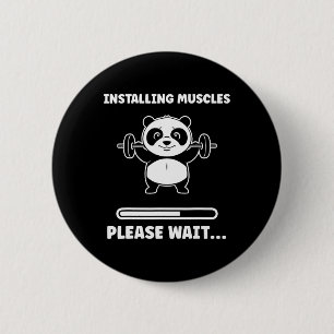 Tiere installieren Muskeln Fitness Bodybuilding Pa Button