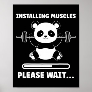 Tiere installieren Muskeln Fitness Bodybuilding Pa Poster