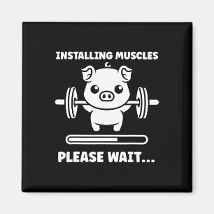 Tiere installieren Muskeln Fitness Bodybuilding Pi Magnet