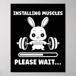 Tiere installieren Muskeln Fitness Bodybuilding Ra Poster