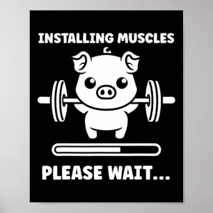 Tiere installieren Muskeln Fitness Bodybuilding Sc Poster