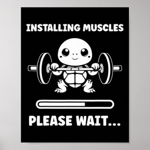 Tiere installieren Muskeln Fitness Bodybuilding Tu Poster