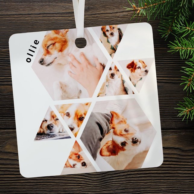 Tiere Moderne Formen Geometrisches 8 Collage Foto Ornament Aus Metall (Von Creator hochgeladen)