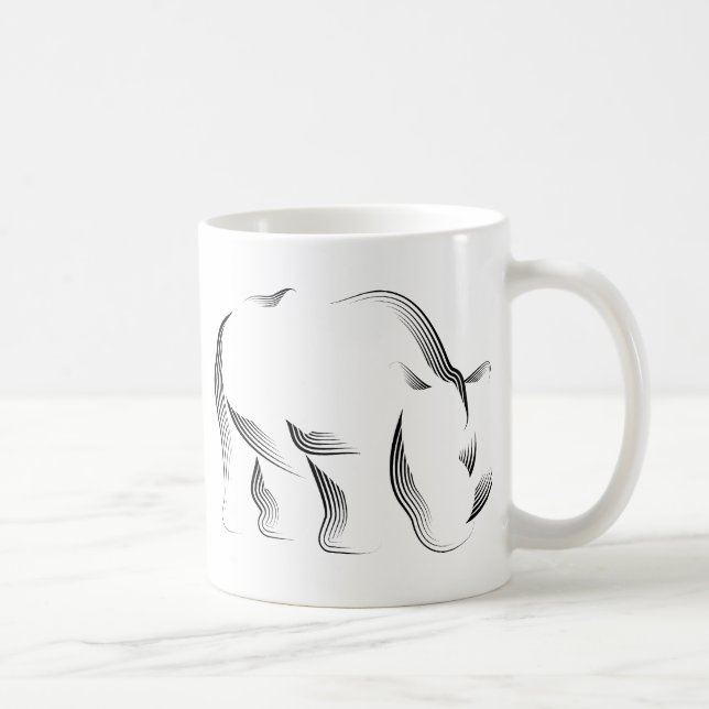 Tiere - Nashorn Kaffeetasse (Rechts)