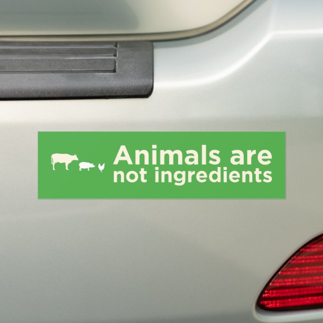 Tiere nicht Zutaten grün vegan Autoaufkleber (Auf Auto)