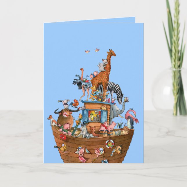 Tiere Noahs Ark - Grußkarte Karte (Vorderseite)