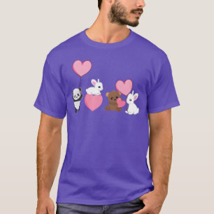 Tiere Panda Kaninchen Bär Liebe Tierrechte Aktiv T-Shirt