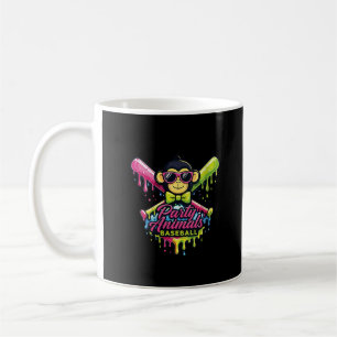 Tiere Party Frauen Baseball Lustiger Affe  Kaffeetasse