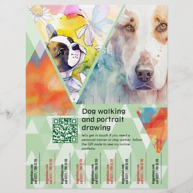 Tiere-Portrait-Flugblätter Flyer (Vorne)