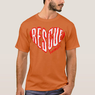 Tiere retten Herz Familie T-Shirt