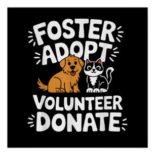 Tiere retten Pflegen Adoptieren Helfen Spenden Hun Poster