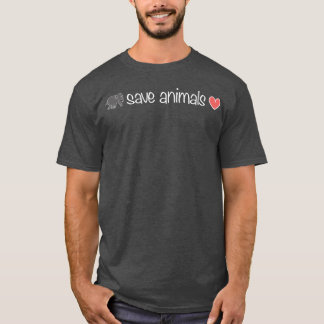 Tiere retten Tier Elefant Herz Tier Waren ret T-Shirt