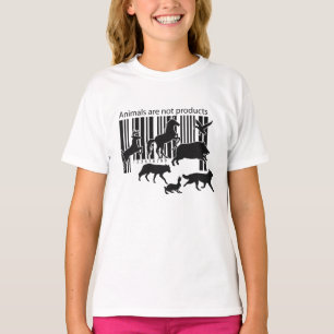 Tiere sind keine Produkte Strichcode Vegane Mädche T-Shirt