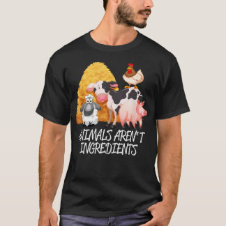 Tiere sind keine Zutaten Lustiger Veganer Tier-Spr T-Shirt