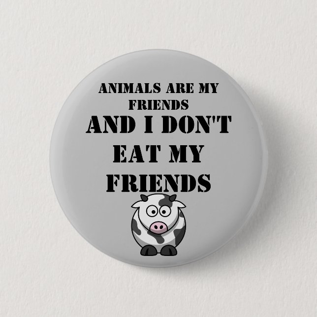 Tiere sind meine Freunde Button (Vorderseite)