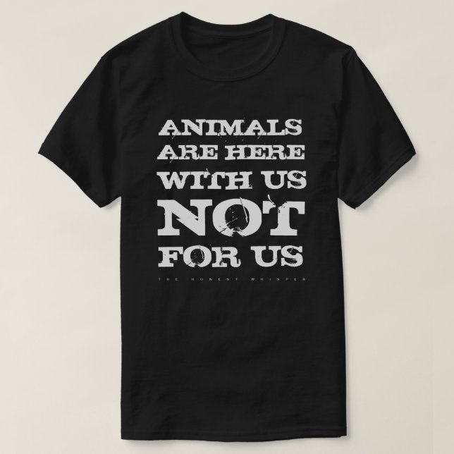 Tiere sind mit uns Shirt (Schwarzes) (Design vorne)