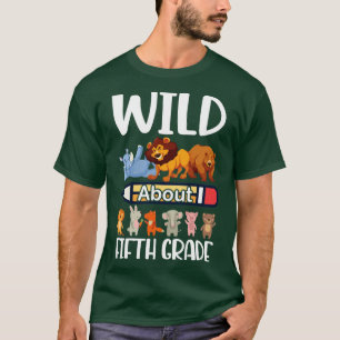 Tiere Student glücklich zurück in die Schule Wild  T-Shirt