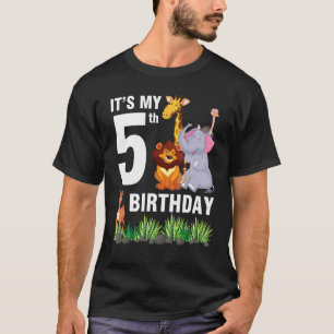 Tiere tanzen zusammen Happy Me 5 Jahre Es ist mein T-Shirt