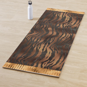 Tiere Tiger Print Gold Elegant Metallisch Glamourö Yogamatte