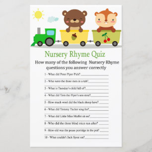 Tiere trainieren Kinderzimmer Rhyme Quiz Babydusch