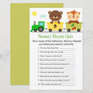 Tiere trainieren Kinderzimmer Rhyme Quiz Babydusch