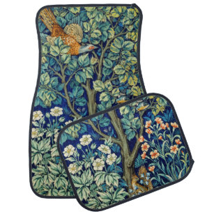 Tiere und Blume, Wald, William Morris Autofußmatte