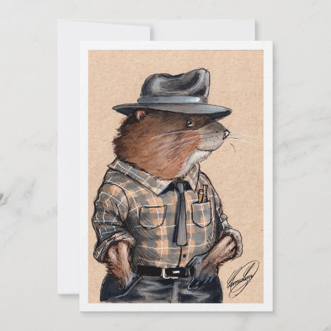 Tiere von Big Rock: E. Muskrat (Vorderseite)