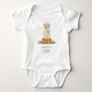 Tiere Wald Schafe Familie Baby Strampler