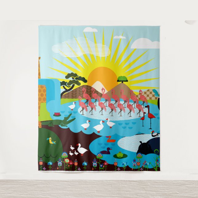 Tiere Wandteppich (Vorderseite)