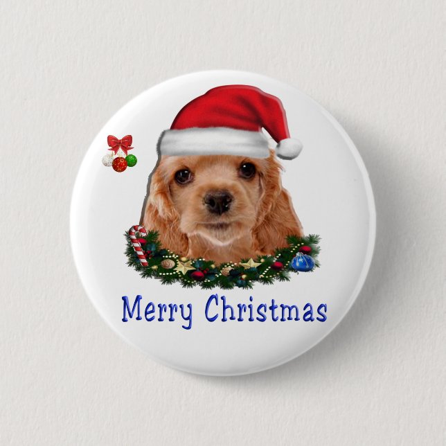 Tiere Weihnachten Button (Vorderseite)